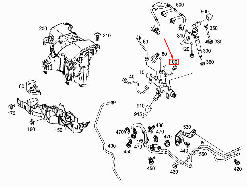 MERCEDES-BENZ CITAN W415 Fuel Pressure Line A6070700133