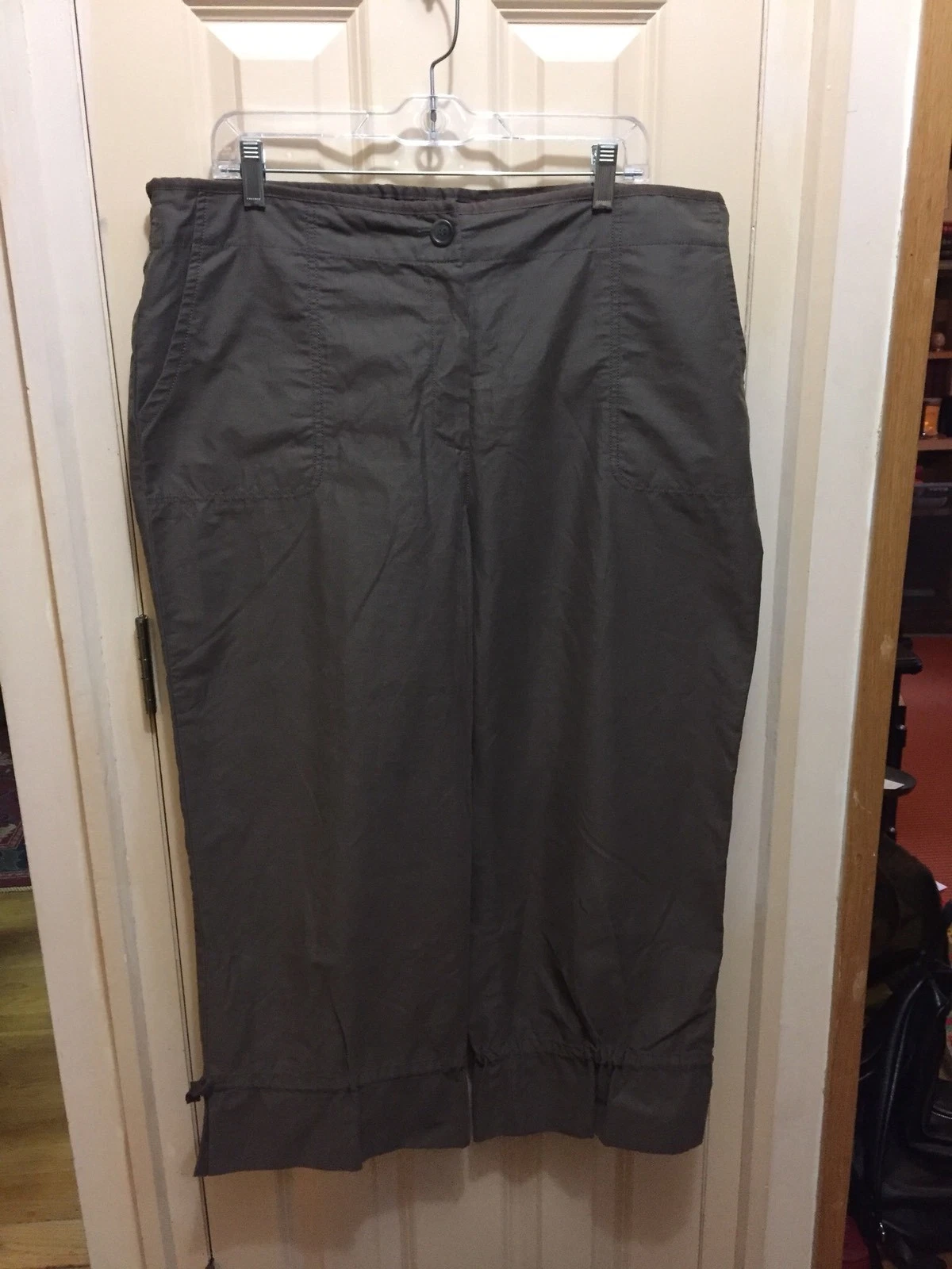 New Mushroom Brown Cropped Pants J.Jill 18
