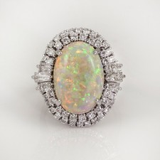 Fashion Oval Cut Opal 925 Silver Filled Ring Jewelry Women Wedding Ring Sz 6-10