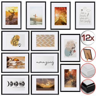 Bilderrahmen Set 12x Foto Rahmen Fotorahmen Bilder Kunststoff 13x18cm Bildhalter