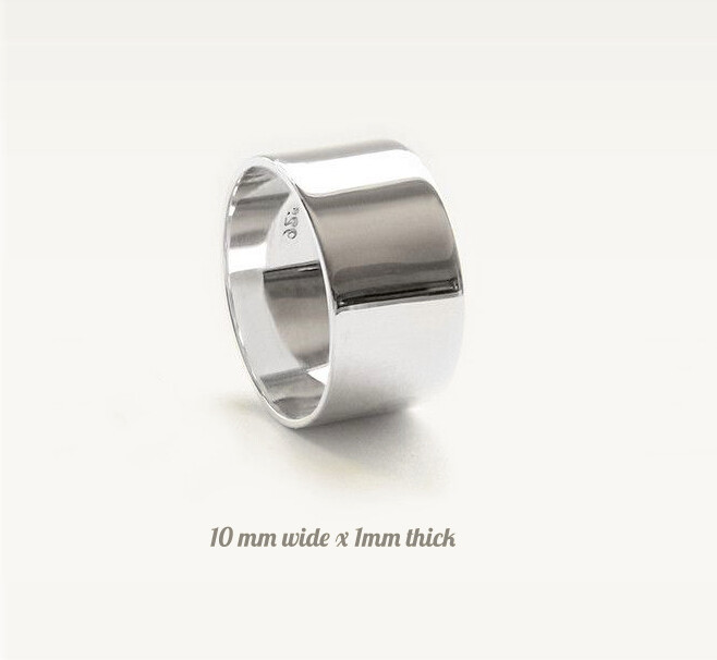 Massiver 925 Sterling Silber Band & Statement Handarbeit Schmuck Ring