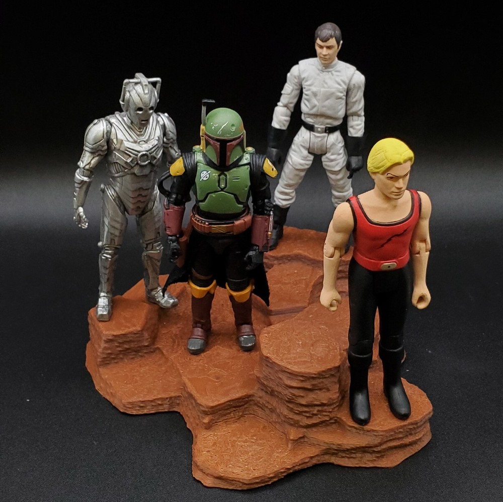 Custom Action Figure Rock Stand 3.75