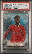 2022-23 Inception UEFA Emerging Stars Kobbie Mainoo-Blue /49 PSA 9 pop 2 none hi