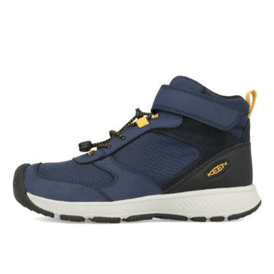 Keen Skua Mid WP Y Kinderschuh Navy Academy Yolk Yellow Wanderschuhe Boots blau
