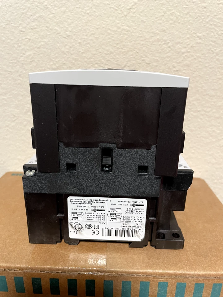 1x NEW SIEMENS 3RT1035-1AK60 3p40a Contactor W/ 120vAC Coil - OEM SIEMENS - QTY - Image 4 of 4