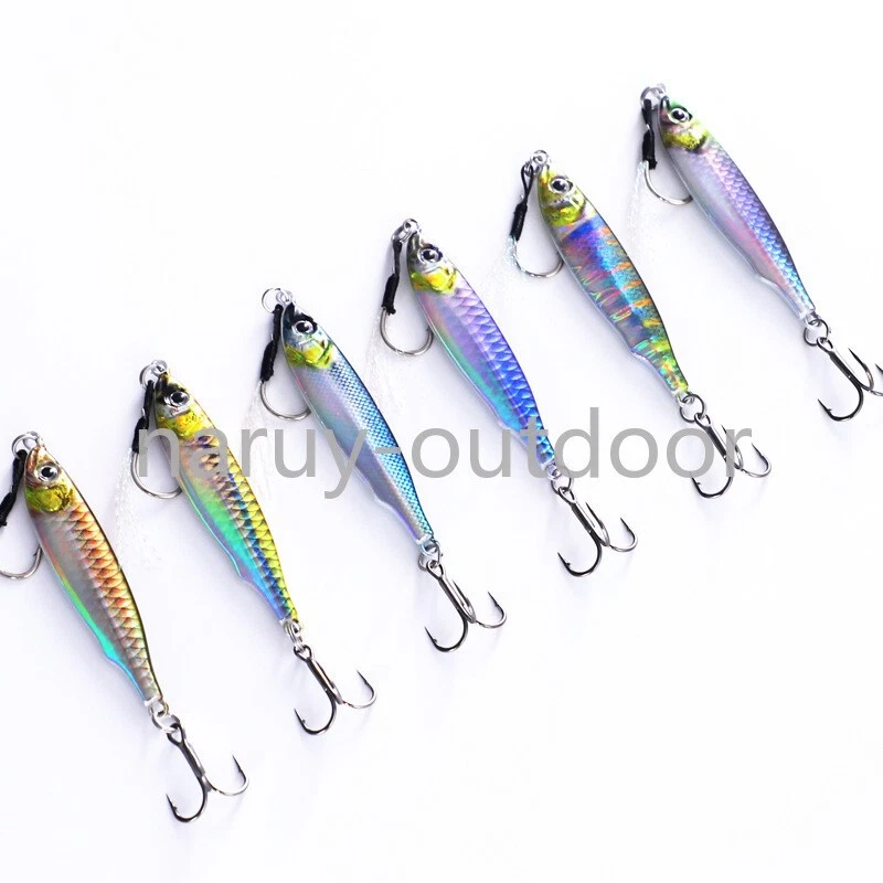 6 Stück Micro Butterfly Slow Fall Metall Jig Angelköder Schnapper Barsch... - Bild 2 von 4