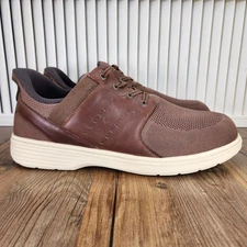 Orthofeet Siron 20217 Mens Sz 13 EE Wide Brown Orthopedic Knit Hands Free Shoes