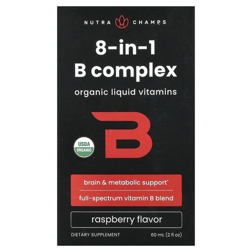 8-In-1 B Complex, Raspberry, 2 fl oz (60 ml)