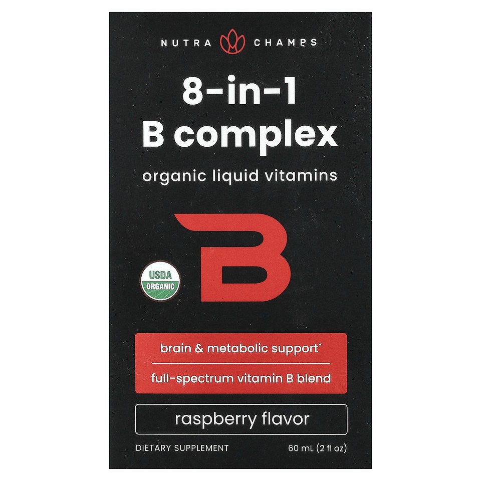 8-In-1 B Complex, Raspberry, 2 fl oz (60 ml)