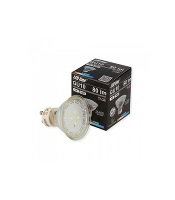LED-line LED GU10 1W Reflektor 80lm 120° Glas 220-260V Kaltweiß 6500K - Bild 1 von 3