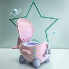 Potty Training Seat Cartoon Airplane Shape Cute Detachable Easy To Clean