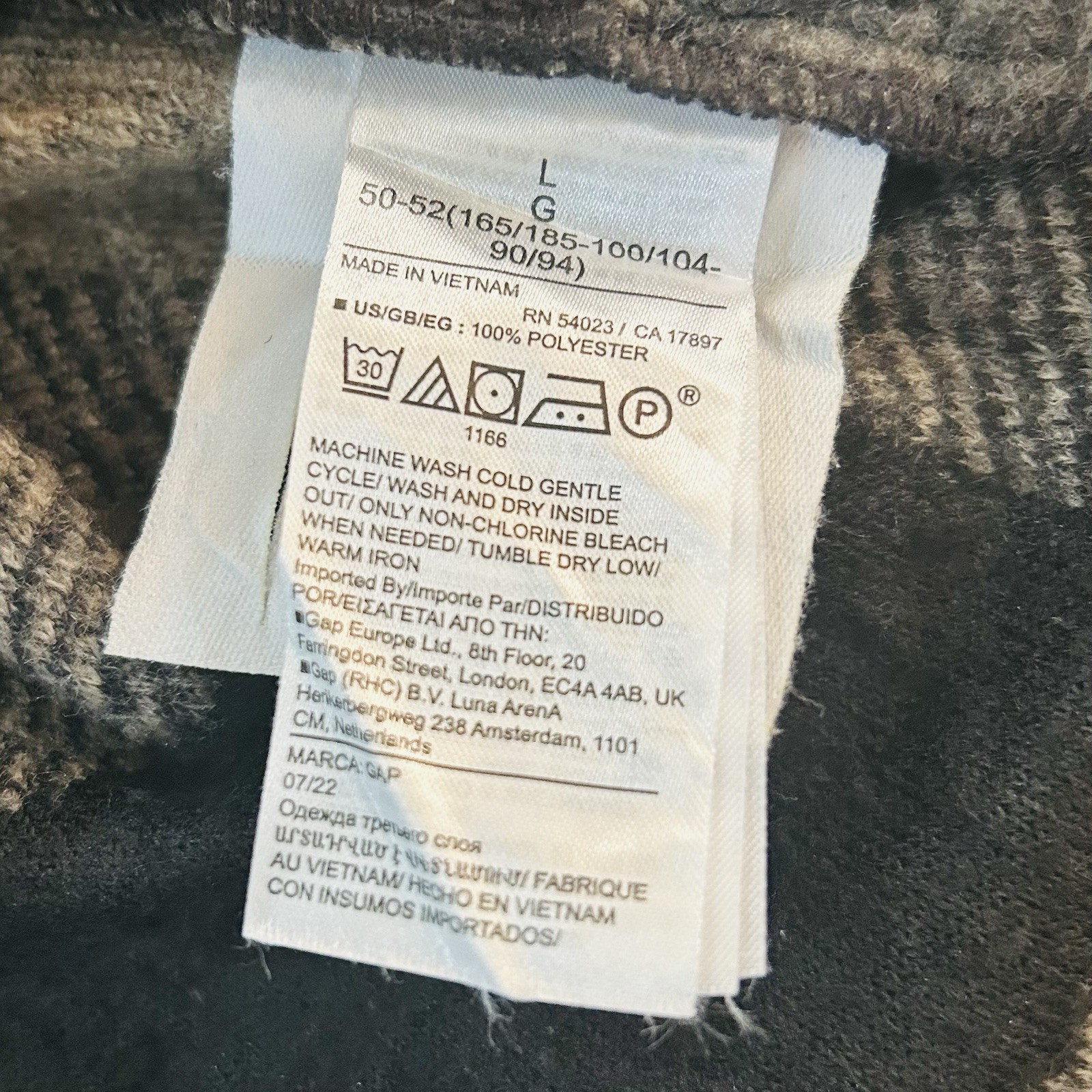 Gap Plaid Polyester Fleece Jacket Shacket Men’s L… - image 9