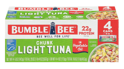Bumble Bee Chunk Light Tuna in Oil, 5 Oz Cans (Pack of 4) - Wild Caught Tuna - 2