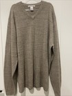 Geoffrey Beene size XXLT Men’s Tan V-neck Pullover Knit Sweater — photo 1