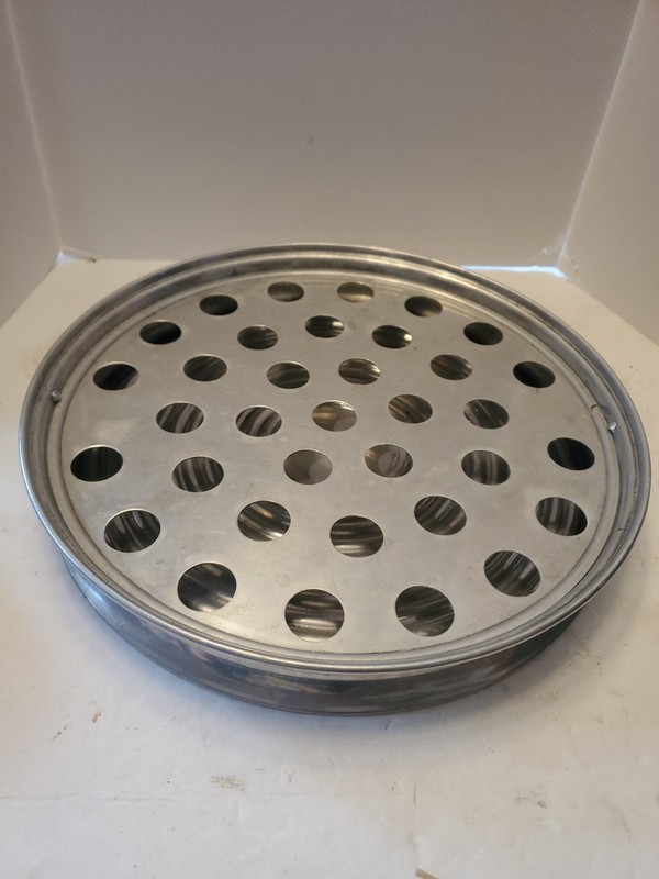 Rare Geo Springer  Boston Church Communion Service Tray Round Holder Aluminum
