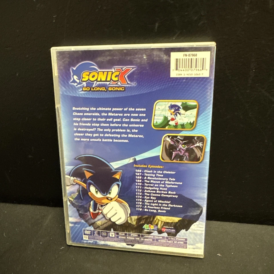 Sonic X - So Long, Sonic (Episodes 66-78) (DVD, 2007) - Imagem 2 de 4