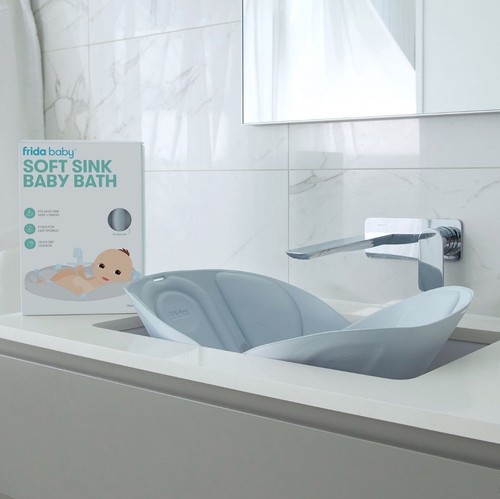 Frida Baby Soft Sink Baby Bath (Gray) Foldable & Ideal for Travel *EUC