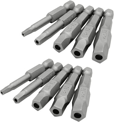 10 Pieces Magnetic Pentagon Head Screwdriver Bits Set 1/4 Inch Hex Shank Securit