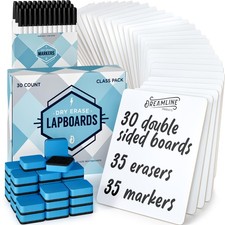 Dry Erase Lapboards Student Pack of 30  9 x 12 inch Double Sided White Board...