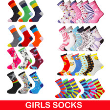 Boys Girls Ankle Socks Children Kids Multicoloured Design Novelty 6,12 Pack