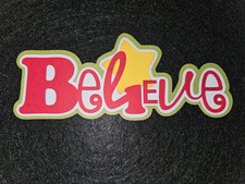 CHRISTMAS Believe Title with Star premade paper piecing scrapbook diecut 3D