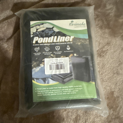 Sinmaka HDPE Flexible Pond Liner 7ft x 10ft 0.2mm Black Waterproof X0043P9HFD