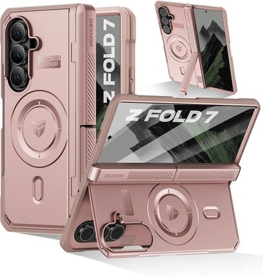 DEXNOR for Samsung Galaxy Z Fold 7 Case Magnetic Charging with Kickstand Cover