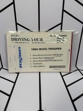 1994 Isuzu Trooper Owners Manual Complete Factory Glovebox Set 4wd V6 Suv Oem 1994 Isuzu Trooper Owners Manual Complete Factory Glovebox Set 4wd V6 Suv Oem