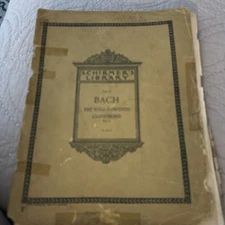 Schirmer's Library Vol. 13 BACH - Well-Tempered Clavichord Book I - ©1893