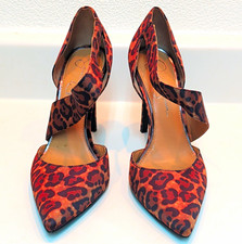 Jessica Simpson Animal Print Textile D'Orsay Pointed Toe Stiletto Heel 8.5