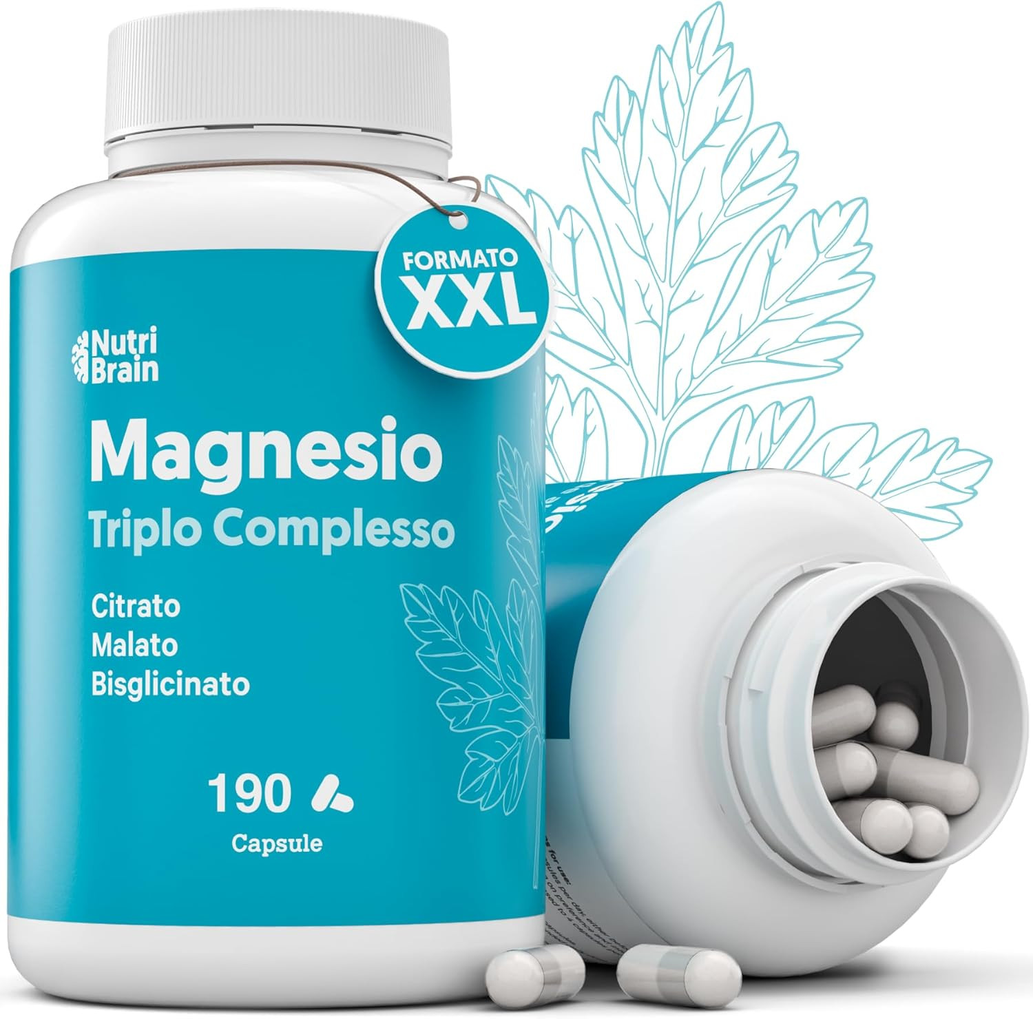 Magnesium Complex Premium | 190 Veggie Caps | Ottimizzazione Sonno