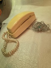 AT T Trimline 210 Push Button Cream Landline Phone Cord Hi Lo Ringer Tested