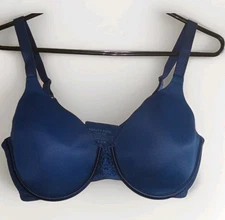Vanity Fair Back Smoothing Underwire Padded T-Shirt Bra 76380 Blue Size 36D