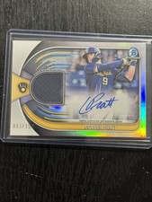 Cooper Pratt Relic/Patch AUTO # /150 - 2025 Bowman Chrome - Brewers