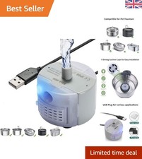 Quiet Cat Water Fountain Pump - 5.9ft USB Cord, Strong Suction Cups, White