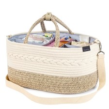 Baby Diaper Caddy Organizer, XLarge, 5 Grids, 8 Pockets, Shoulder Strap Porta...