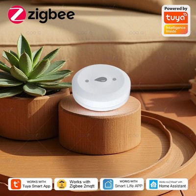 Tuya Zigbee Water Sensor Flood Leak Detector PC Material Kitchen Bathroom
