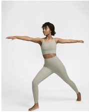 Nike Zenvy Rib Women  s High-Waisted 7/8 Leggings in Sage Green size XS NWT