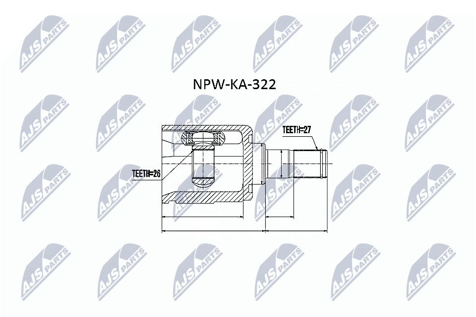 Fits NTY NPW-KA-322 INNER CV JOINT - Image 10
