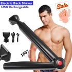 Electric Back Shaver For Men Long Handle Body Hair Removal Razor USB Recharge