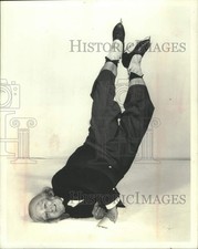 1973 Press Photo Skater Paul Andre retrata a un bufón inepto y torpe