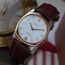 Rolex Cellini Danaos 4233 18k White & Pink Gold 33mm Manual 2005