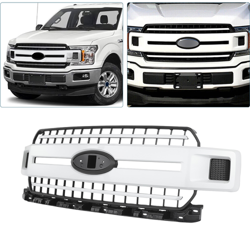 2018-2020 Ford F150 Upper ABS Black Grille LED Grille with Amber light Generic - Mad Hornets