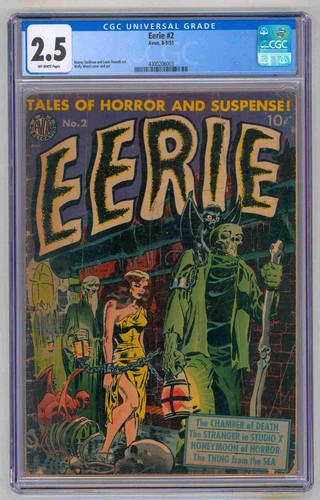 Eerie #2 1951 CGC 2.5 Avon Comics 1951 Wally Wood Comic Cover and Art.