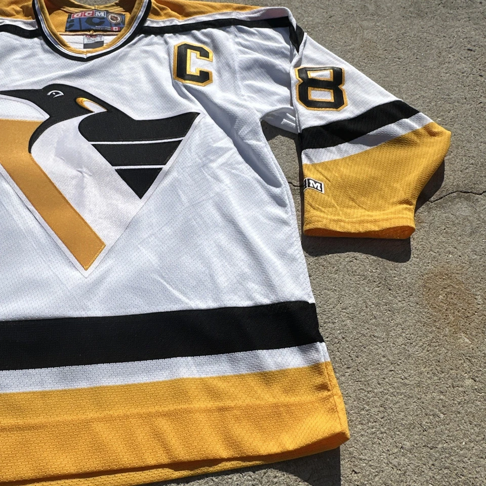 Jersey Jaromir Jagr Blanco Vintage Pittsburgh Penguins CCM Talla Mediana Foto 4 de 4