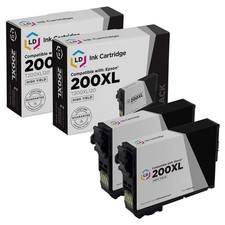 LD 2PK Replacement Black Ink for Epson 200 XL 200XL T200XL120 XP-200 XP-300