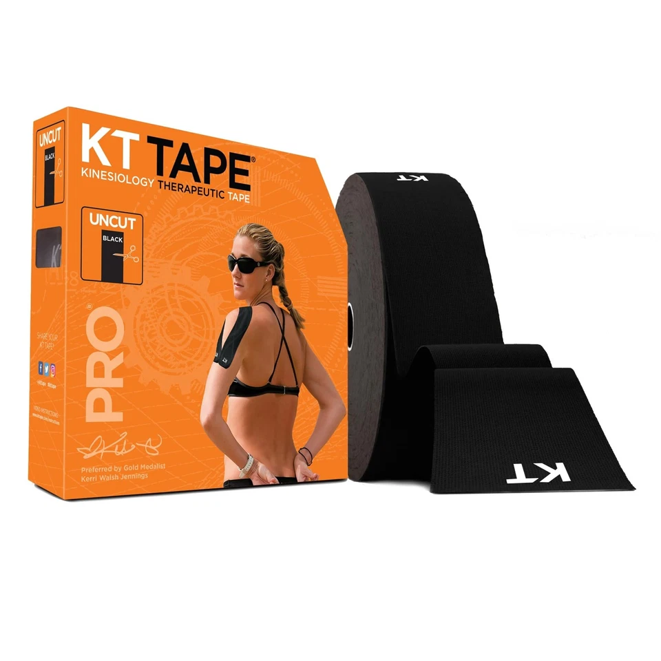 KT Tape Pro Synthetic Elastic Kinesiology Therapeutic 125 Foot Jumbo Uncut Roll