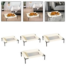 Elevated pet bed with cooling, raised hammock for cats, large