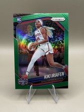 2025 Panini Prizm WNBA Kiki Iriafen Green Prizm #72 Washington Mystics