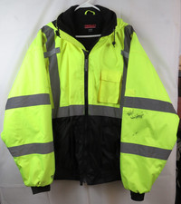 4XL REFLECTIVE BOMBER II JACKET HI-VIZ WATERPROOF ANSI TINGLEY lined